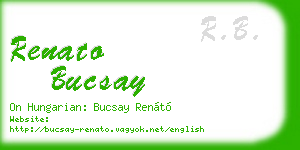 renato bucsay business card