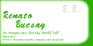 renato bucsay business card